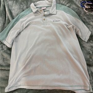 Columbia Two-Tone Green Polo Shirt